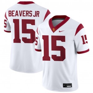 Men's Football SC #15 Anthony Beavers Jr. Replica College Jersey - White
