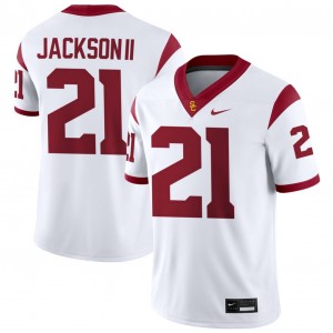 Mens Football USC Trojans #21 Bryan Jackson Official College Jerseys - White