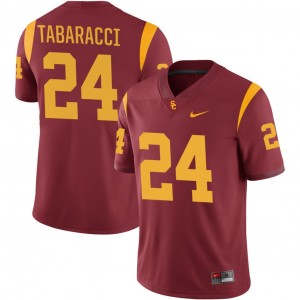Mens Football University of Southern California #24 Carson Tabaracci Player College Jersey - Cardinal