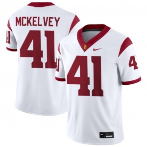 Men's Football University of Southern California #41 Cian McKelvey High School College Jersey - White