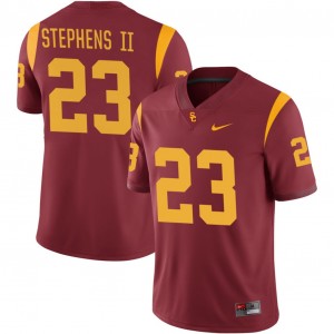 Men's Football Trojans #23 Desman Stephens II Replica College Jerseys - Cardinal