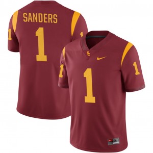 Mens Football USC Trojans #1 Eli Sanders Game College Jerseys - Cardinal