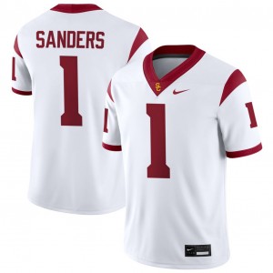 Men Football USC #1 Eli Sanders Limited College Jerseys - White
