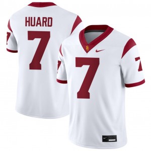 Mens Football University of Southern California #7 Sam Huard Stitched College Jersey - White