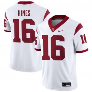 Men Football SC #16 Tanook Hines University College Jersey - White