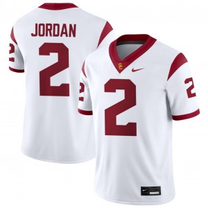 Men's Football Trojans #2 Waymond Jordan Alumni College Jerseys - White