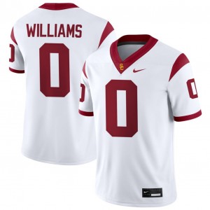 Men's Football SC #0 Zacharyus Williams 2025-26 College Jerseys - White