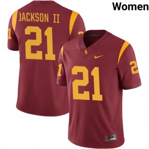 Women's Football USC #21 Bryan Jackson Stitched College Jersey - Cardinal