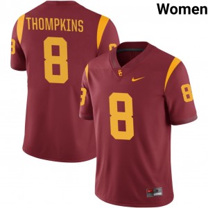 Women's Football USC #8 Devan Thompkins Player College Jersey - Cardinal