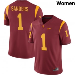 Women Football USC #1 Eli Sanders Alumni College Jerseys - Cardinal