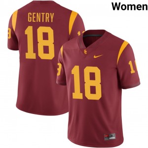 Women Football SC #18 Eric Gentry Limited College Jerseys - Cardinal