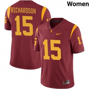 Women Football USC #15 Jaden Richardson Official College Jersey - Cardinal
