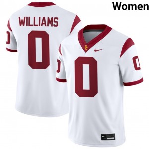 Womens Football USC Trojans #0 Zacharyus Williams 2025-26 College Jersey - White