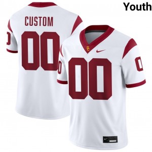 Youth Football USC #00 Custom University College Jerseys - White