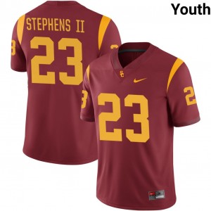 Youth Football USC Trojans #23 Desman Stephens II 2025 College Jerseys - Cardinal