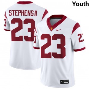 Youth Football USC Trojans #23 Desman Stephens II 2025 College Jerseys - White