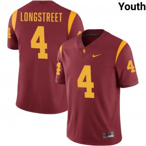 Youth Football The USC Trojan Family #4 Husan Longstreet 2025 College Jersey - Cardinal