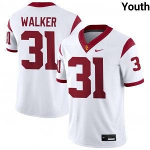 Youth Football The USC Trojan Family #31 Jadyn Walker NCAA College Jersey - White