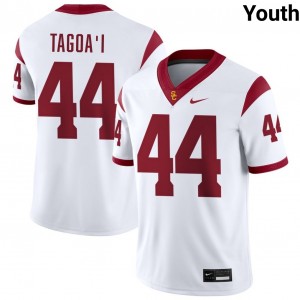 Youth Football Trojans #44 Matai Tagoa'i 2025 College Jersey - White