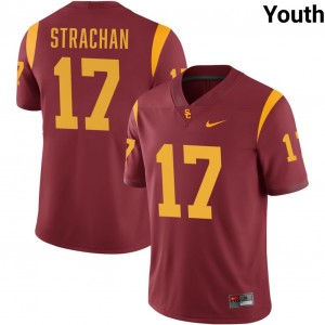 Youth Football USC #17 Prince Strachan 2025-26 College Jersey - Cardinal