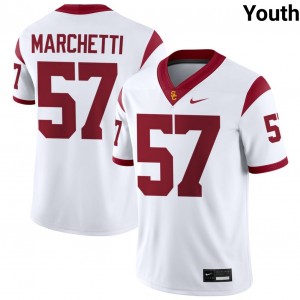 Youth Football SC #57 Roman Marchetti Alumni College Jersey - White