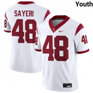 Youth Football SC #48 Ryon Sayeri Limited College Jersey - White