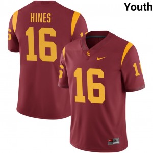 Youth Football SC #16 Tanook Hines Stitched College Jersey - Cardinal