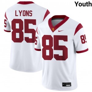 Youth Football USC Trojans #85 Walker Lyons Game College Jerseys - White