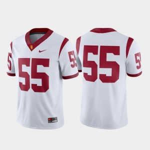 Mens Trojans Game #55 Football college Jersey - White