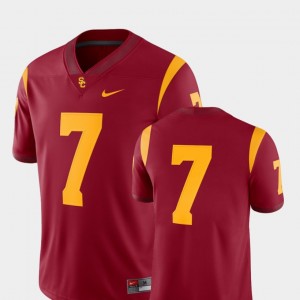 Men #7 Football 2018 Game USC college Jersey - Cardinal