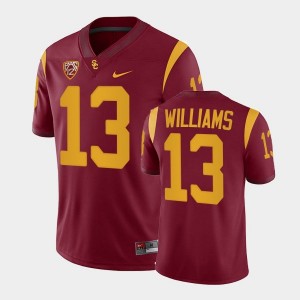 Mens USC Trojans #13 Football Caleb Williams College Jersey - Cardinal