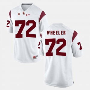 Men's Pac-12 Game Trojans #72 Chad Wheeler college Jersey - White