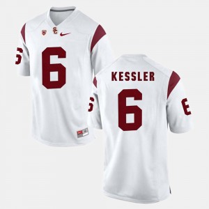 Men's Pac-12 Game #6 USC Trojan Cody Kessler college Jersey - White