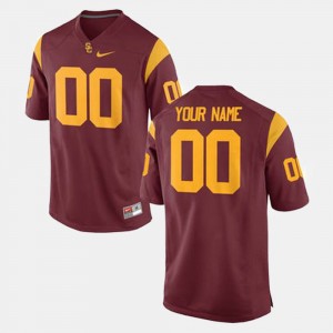 Mens Football #00 USC Trojan college Custom Jerseys - Cardinal