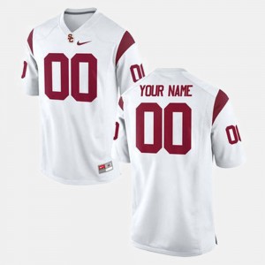 Men #00 Football USC Trojans college Customized Jersey - White