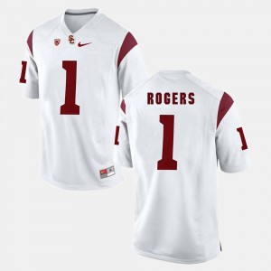 Mens Pac-12 Game #1 USC Trojan Darreus Rogers college Jersey - White