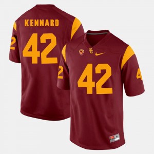 Men's #42 Pac-12 Game USC Devon Kennard college Jersey - Red