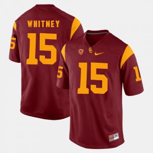 Men Trojans #15 Pac-12 Game Isaac Whitney college Jersey - Red