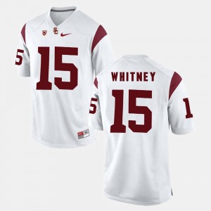 Mens #15 Isaac Whitney college Jersey - White Pac-12 Game USC Trojan