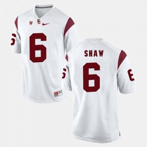 Men Trojans Pac-12 Game #6 Josh Shaw college Jersey - White