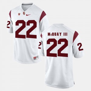 Mens Pac-12 Game #22 USC Trojan Leon McQuay III college Jersey - White