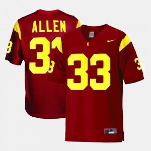 Youth USC Trojans #33 Football Marcus Allen college Jersey - Red