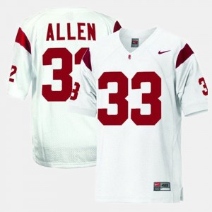 Kids Football USC #33 Marcus Allen college Jersey - White