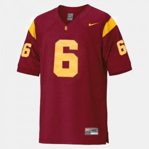 Youth #6 USC Football Mark Sanchez college Jersey - Red