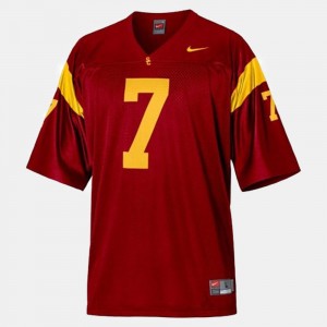 Youth(Kids) Football #7 Trojans Matt Barkley college Jersey - Red