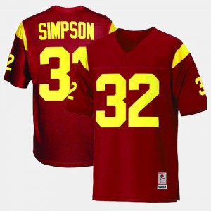 Kids USC Trojans Football #32 O.J. Simpson college Jersey - Red