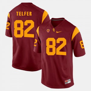 Men Pac-12 Game #82 USC Trojans Randall Telfer college Jersey - Red