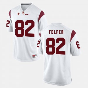 Men #82 USC Pac-12 Game Randall Telfer college Jersey - White