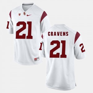 Men #21 USC Trojans Pac-12 Game Su'a Cravens college Jersey - White