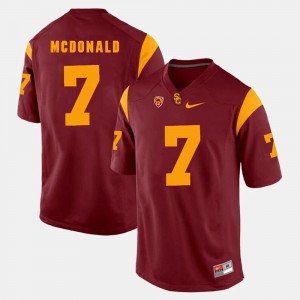 Men's #7 T.J. McDonald college Jersey - Red Pac-12 Game USC Trojan